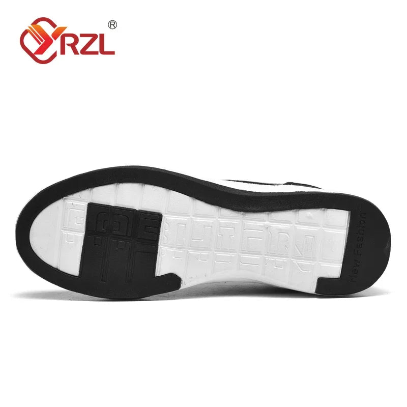 YRZL Herrenschuhe Frühling Herbst Wasserdichte Wandersneaker Freizeit Herren Ledersportschuhe Rutschfeste Tennisschuhe für Herren