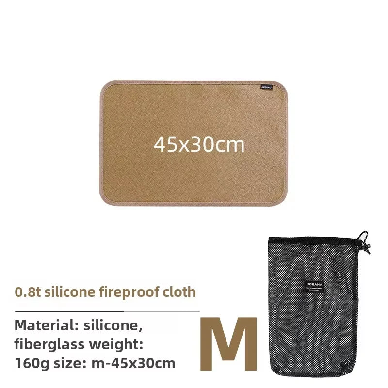 Neue Outdoor-Camping feuerfeste Matte Picknick Barbecue Isolationsmatte flammhemmend Hochtemperatur-Feuerdecke Fiberglasmatte