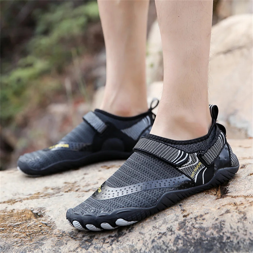 Herren Damen Wasserschuhe Schnell Trocknend Rutschfest Fünf-Finger-Schuhe Outdoor-Watschuhe Schwimmschuhe Barfuß Aquaschuhe Leichte Sneakers