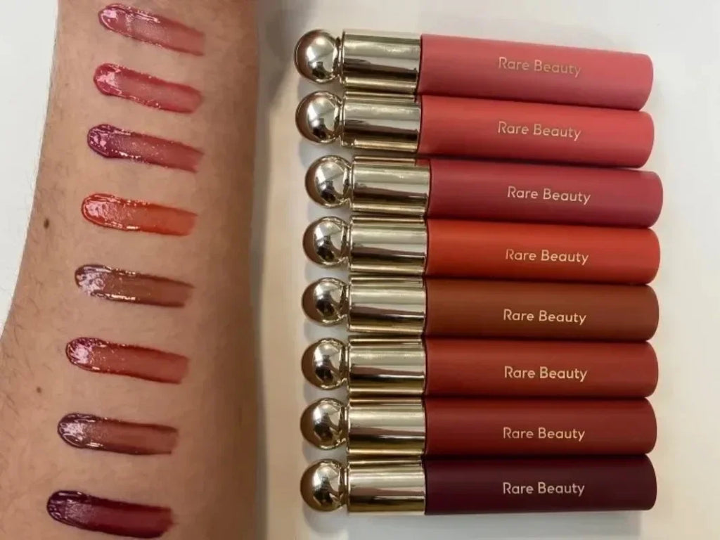 Rare Beauty Melting Cream Blush Make-up Matt Perlmutt Textur Glitzer Rouge Highlighter Hell nähren befeuchten Lipgloss