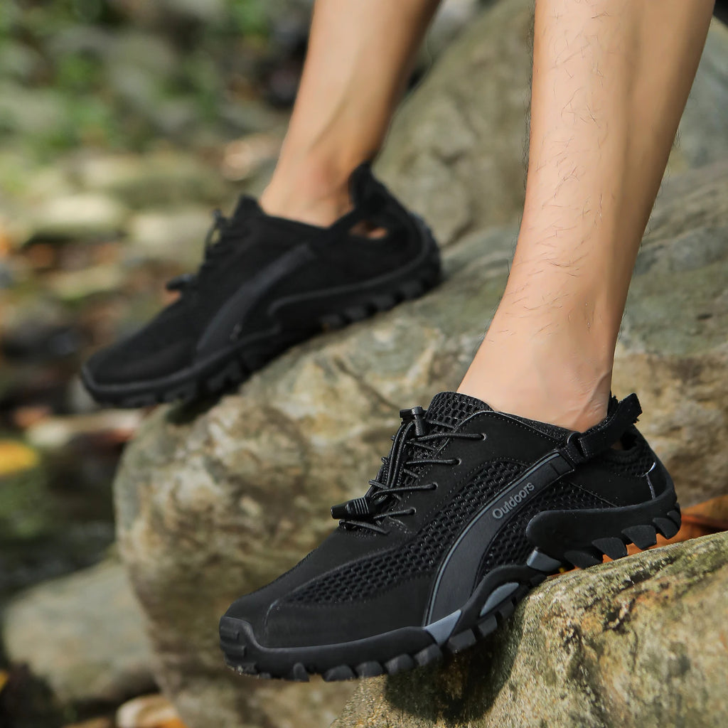 FANCYLEE Damen-Trekkingschuhe Atmungsaktives Mesh-Wanderer Leichtgewichtige Outdoor-Rutschfeste Bergsteigerschuhe EU 36-42