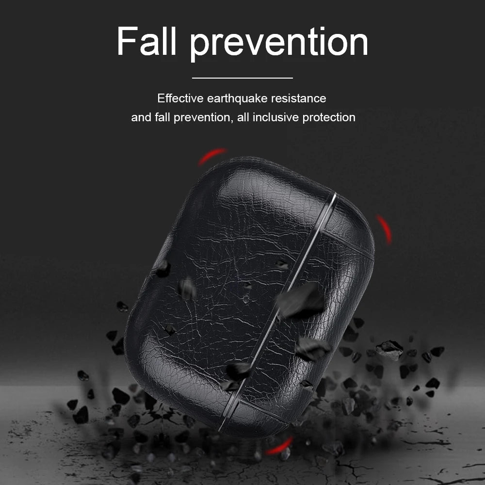 For Airpods Pro 3 Case Leather Business Earphone Case Headset Shell Headphone Cover For Apple AirPod 4 3 Pro 2nd Gen USB C Funda