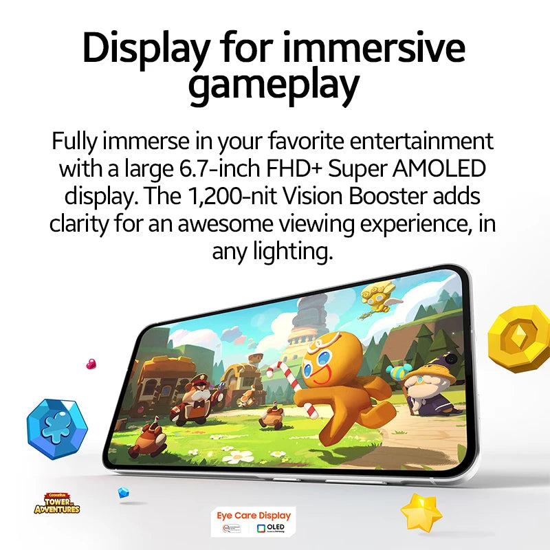 Samsung Galaxy A56 5G Smartphone 6,7 Zoll Super AMOLED Display 120Hz Bildwiederholfrequenz 50MP Rückkamera 5000mAh Akku 8GB 256GB