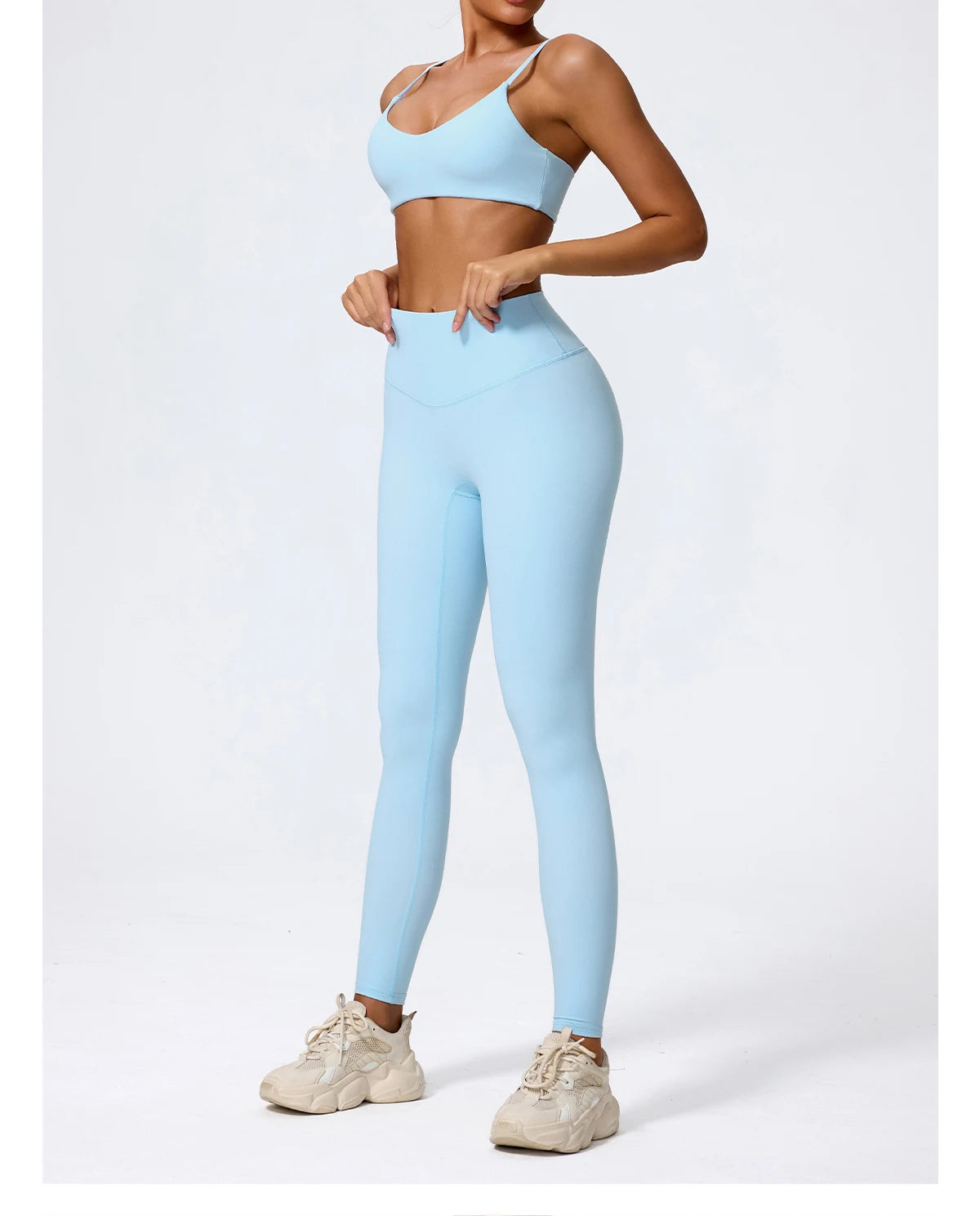 Hearuisavy Sommer Superweiches 2-teiliges Damen-Sportshorts-Set atmungsaktives Fitness-Yoga-BH Freizeit-Push-Up-Workout-Crop-Top
