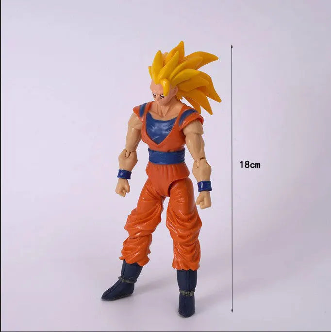 12-18CM Anime Dragon Ball Z Super Saiyajin Son Goku Broly Vegeta Anime Actionfigur Modell Geschenke Sammlerfiguren für Kinder
