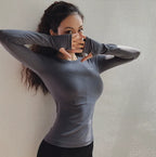 Langarm Yoga Shirts Sport Top Fitness Kleidung für Damen Gym Femme Jersey Mujer Running