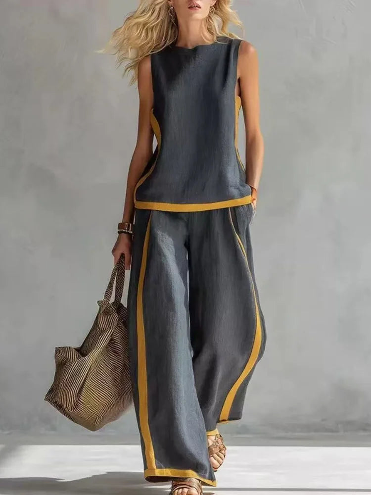 Damen Anzug mit Revers, langen Ärmeln, chic, einreihig, weites Bein, lange Hose, Sets 2026, lässiges, lockeres Outfit für den Alltag