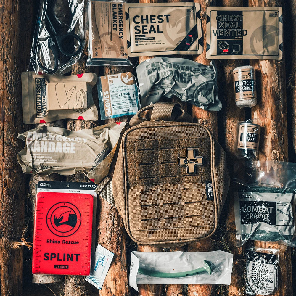 RHINO RESCUE-SE IFAK Trauma Erste-Hilfe-Set, taktische medizinische Tasche für Auto, Zuhause, Reisen, Wandern und Camping, Notfall-Überlebensausrüstung