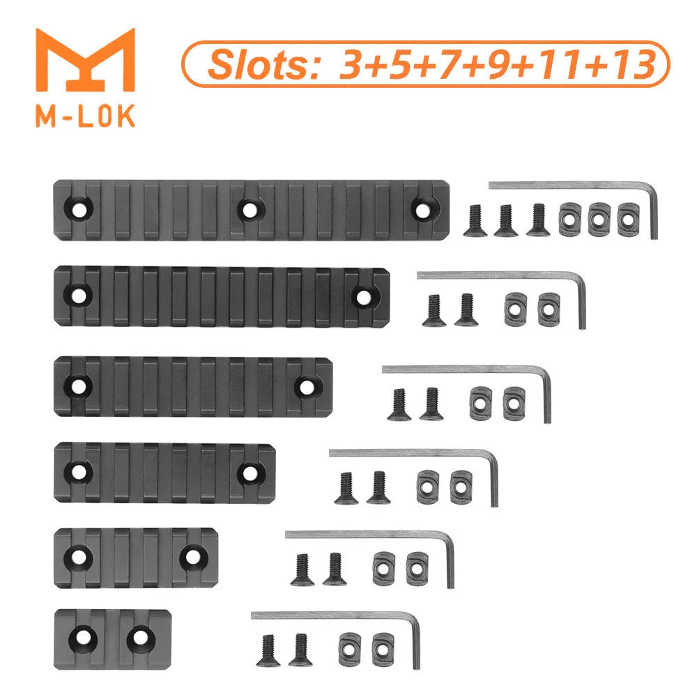 Jagd Taktische Picatinny Schiene 3-13 Slots 20mm Aluminium Schienenadapter Halterung für Keymod / M-LOK System Handschutz Zielfernrohr Montagebasis