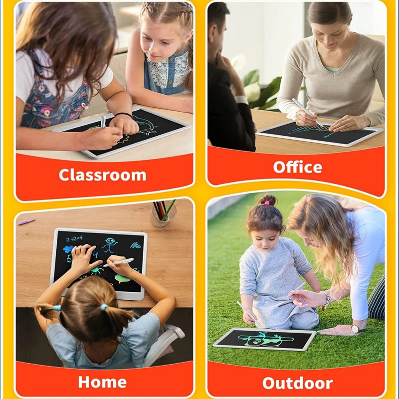 13/16 Zoll LCD Zeichentablett Schreibtafel Farbe Doodle Zähltafel Pädagogisches Spielzeug für 3-12 Jahre Kinder Geschenke