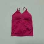Vision Twist Front Longline Top Damen Gym Tank Yoga Oberteile Schnelltrocknend Dünne Träger Hochelastisches Lauf-Tanktop Push-up Fitness-Weste