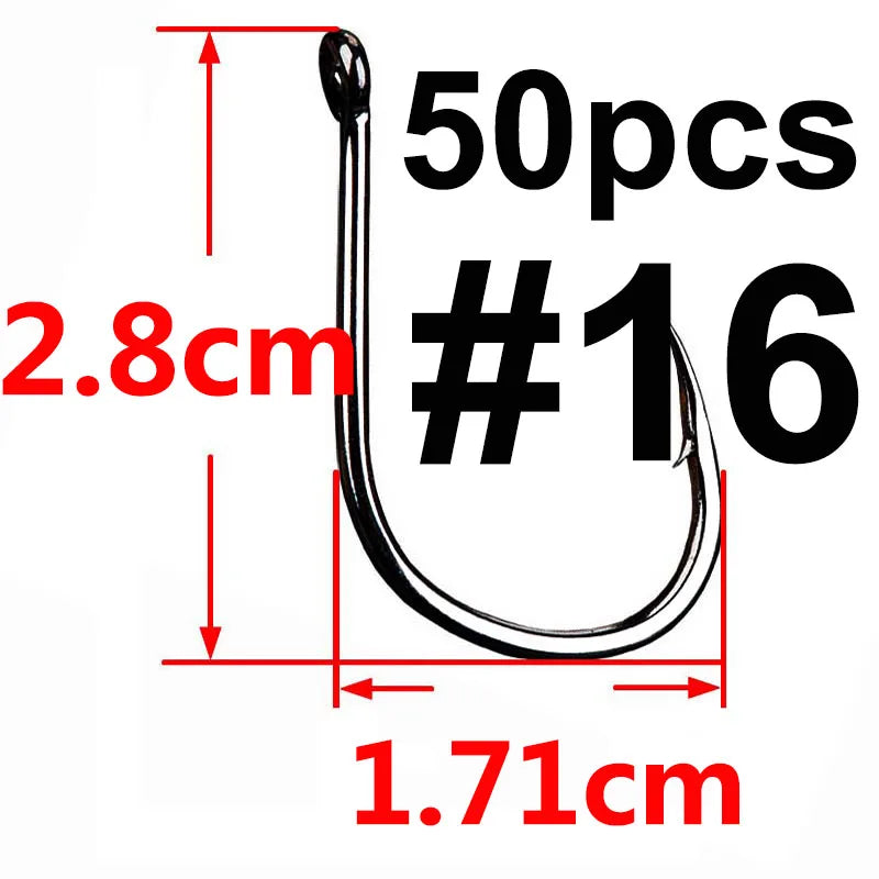 100/50/25 Stück Iseama Karpfenangelhaken, Offset Circle Hook, Einzel-Fliegenangelhaken, Widerhaken, Meeresangelhaken, Zubehör