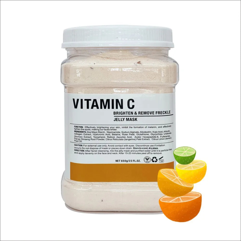 650g Arbutin Rose Jelly Mask Powder DIY Masks Peel Off Vitamin C Hyaluronic Acid Facial Skin Care 24K Gold Mud Mask