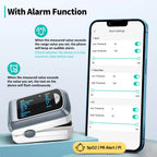 【Lokalversand】HealthTree Fingerpulsoximeter Blutsauerstoffsättigung SpO2 PI Oximeter Pulsoximeter Bluetooth APP-Steuerung