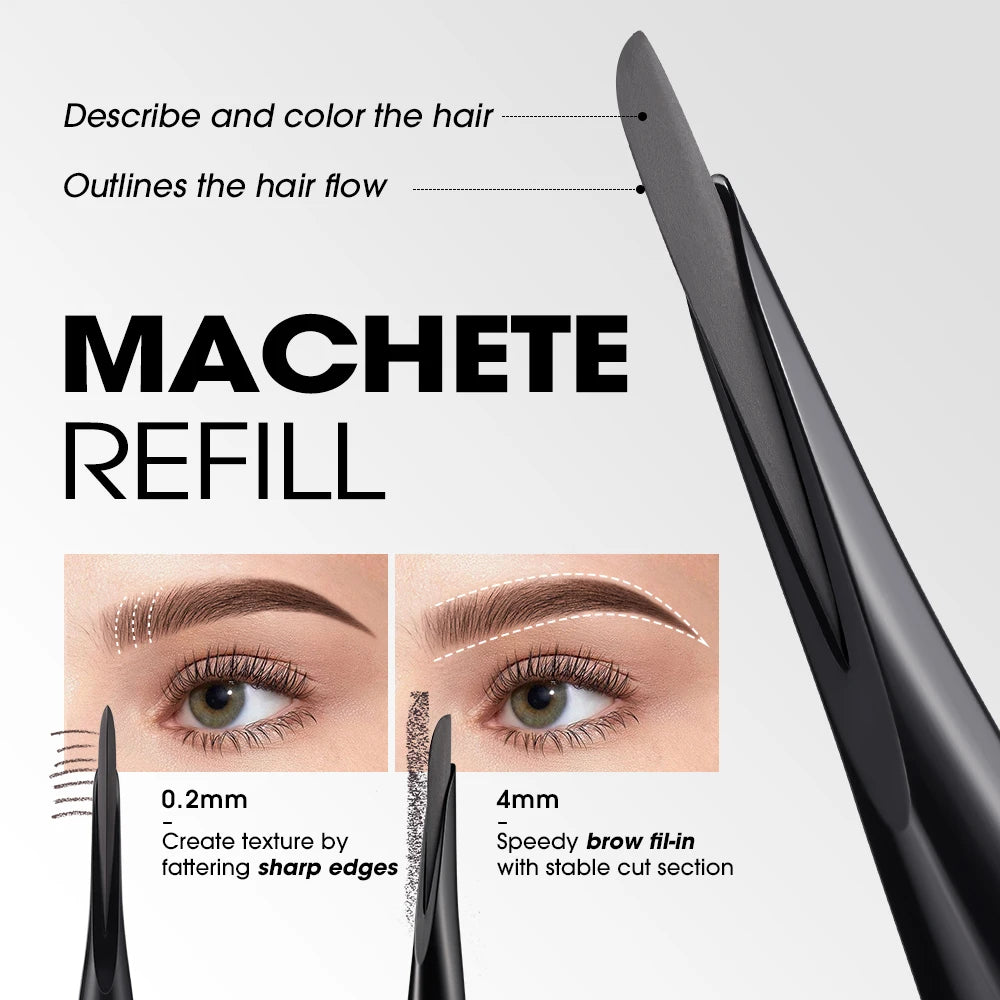 O.TWO.O Machete Augenbrauenstift Wasserfest Natürlich Langanhaltend Glatt Füllbar Verblendbar Hochpigmentiert Augenbrauenstift Augen-Make-up
