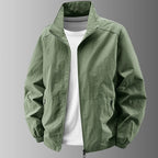 Herren Stehkragenjacke Frühling Atmungsaktiv Leicht Anti-Falten Windjacke Outdoor Sport Freizeit Schnelltrocknende Arbeitsjacken