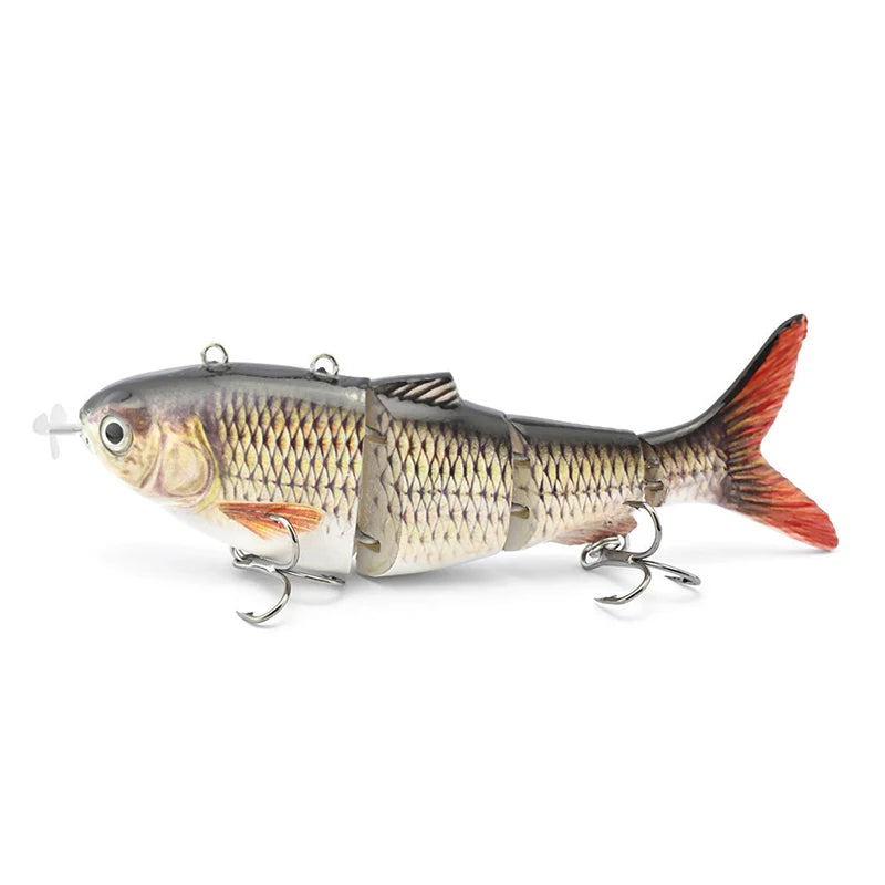 Automatischer Swimbait, elektrischer, robotergesteuerter Angelköder, 4-Segment, automatisch, mehrteiliger Köder, USB-wiederaufladbar, Wobbler, Pesca-Zubehör