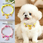 Adjustable Camphor Wood Pet Flea Tick Collar, Summer Dopamine Anti Mosquito Insect Repellent Necklace For Dogs Cats