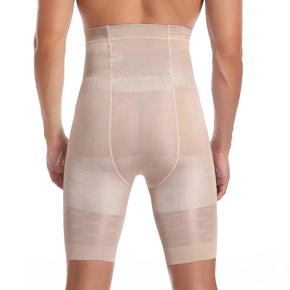 Herren Body Shaper Bauchkontroll-Shorts Shapewear Bauchmieder Boxer Slips Hohe Taille Schlankheitsunterwäsche Bein Kompressionshose