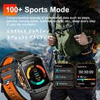 2025Neue GPS Smartwatch für Xiaomi IOS Militärkompass Taschenlampe Smartwatch Herren 10ATM Wasserdicht 100+Sportmodi BT Anruf Uhr