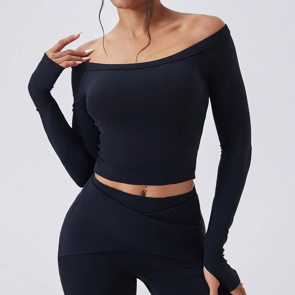 Cloud Hide SEXY Girls Yoga Shirts Langarm Bluse Damen Übergröße Sport Gym Fitness Top Damen Laufshirt Workout Shirt