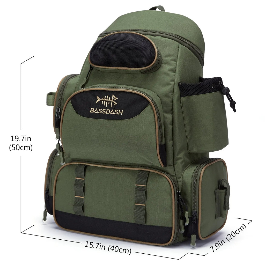 Bassdash Angeltasche Köderrucksack Leicht Taktisch Köderbox Multifunktional