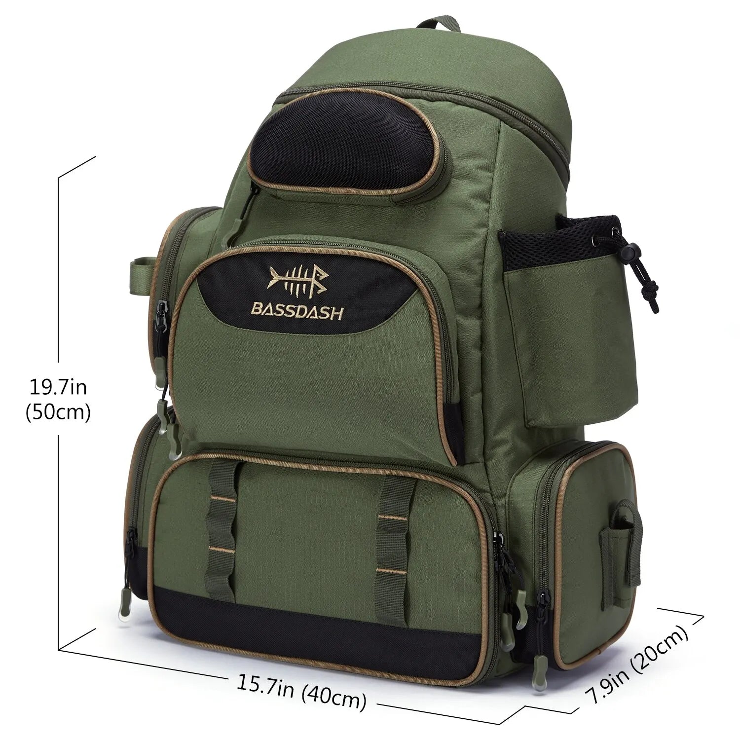 Bassdash Angeltasche Köderrucksack Leicht Taktisch Köderbox Multifunktional