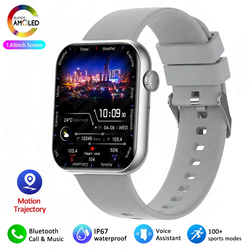 2025 Neue Sport Smartwatch Herren Full Touchscreen Herzfrequenz Bluetooth Anruf 1,9 Zoll KI-Sprache IP68 Wasserdichte Smartwatch Damen
