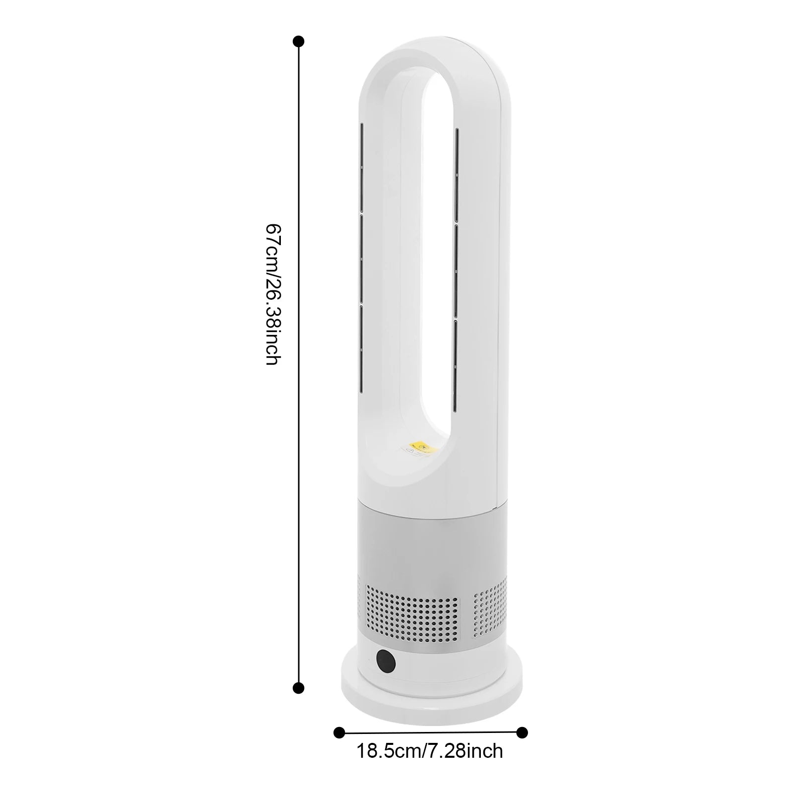 Ganzjähriger Dual-Modus Kühl-Heizturmventilator mit Fernbedienung 1200W Heizung 8 Geschwindigkeiten 9H Timer 80° Oszillation Sicher, Bladeless
