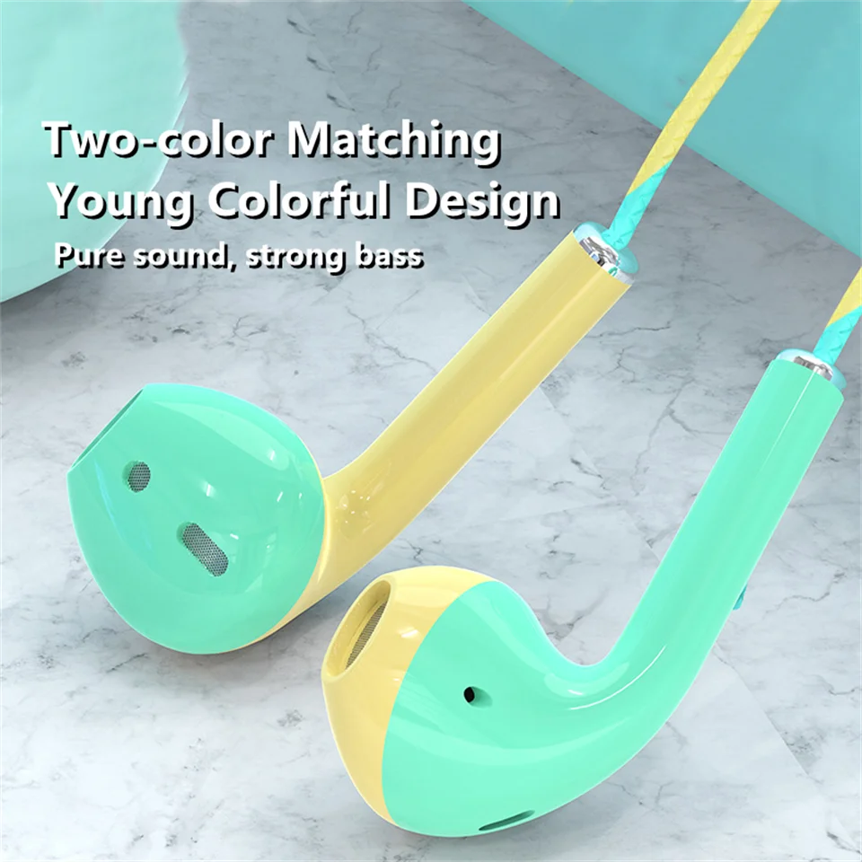 3.5mm Kabelgebundene Kopfhörer mit Bass In-Ear-Stereo-Kopfhörer Musik Sport Gaming Headset mit Mikrofon für Xiaomi IPhone Huawei Samsung
