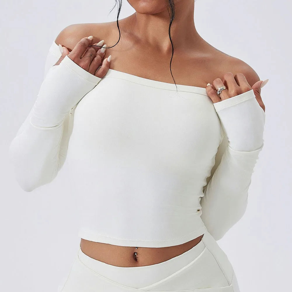 Cloud Hide SEXY Girls Yoga Shirts Langarm Bluse Damen Übergröße Sport Gym Fitness Top Damen Laufshirt Workout Shirt