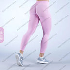 Damen High Waist Nahtlose Yoga Leggings Bauchkontrolle Po-Lifting Workout Hose Weiche Athletic Leggings für Fitnessstudio Fitness Laufen