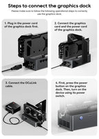 AOOSTAR AG02 eGPU-Dock mit Oculink- & USB4-Anschluss, 100W Rückwärtsladung, eingebautes 800W Netzteil, unterstützt TGX-Schnittstelle Hot-S