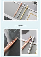 20-200 Stifte Neu Schlanke Metall-Kugelschreiber Roségold Benutzerdefiniertes Logo Werbung Schriftzug Gravierter Name Schul-Bürobedarf Geschenke