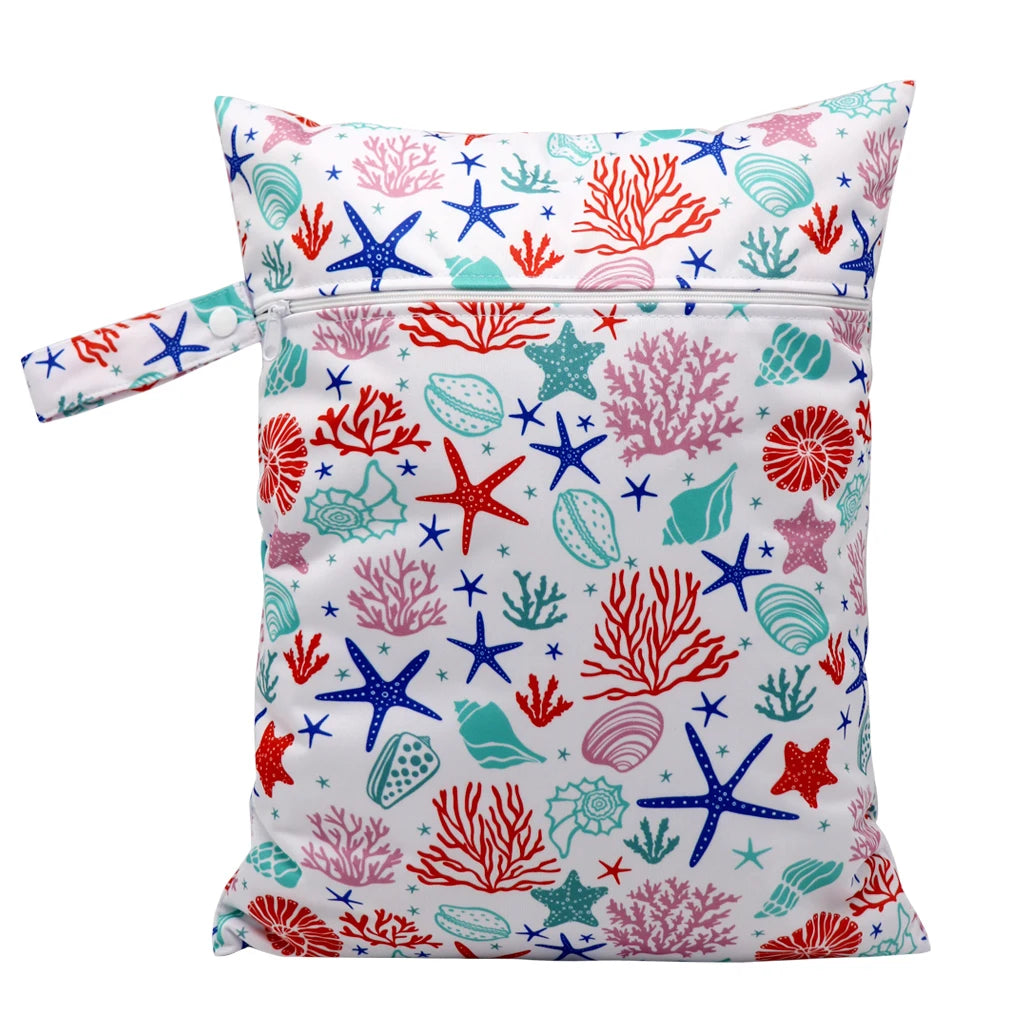 Wasserdichte Wickeltasche Windeltasche Mama Baby Umstandstasche Waschbare Reißverschluss Windel-Organizer Trockenbeutel Reisetragetasche 30x40cm