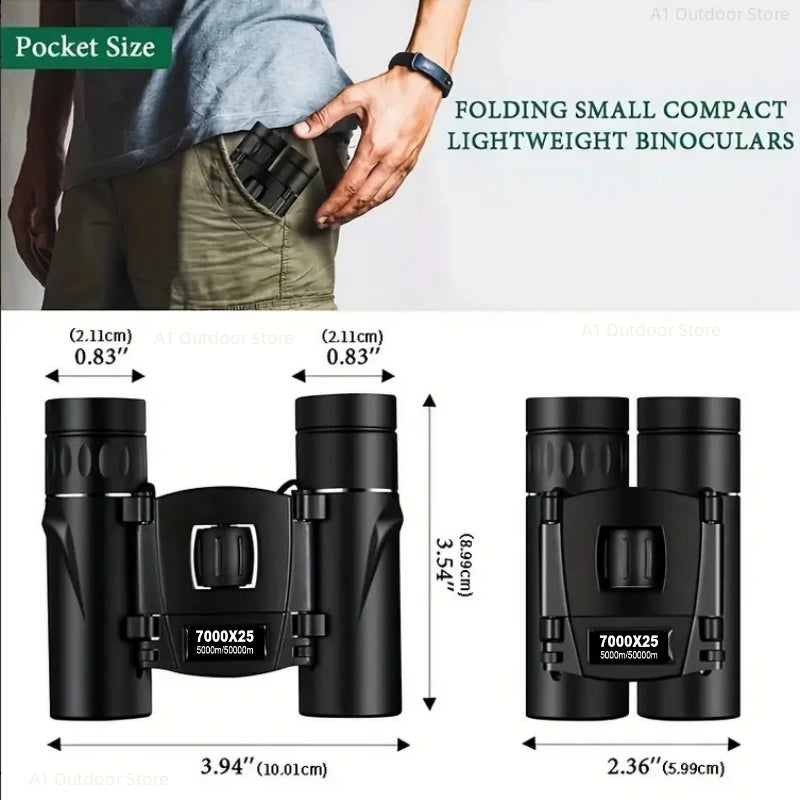 Leistungsstarkes Fern Fernglas Monokular Teleskop Faltbar Tragbar BAK4 FMC Optik Jumelles für Outdoor Camping Jagd Konzert