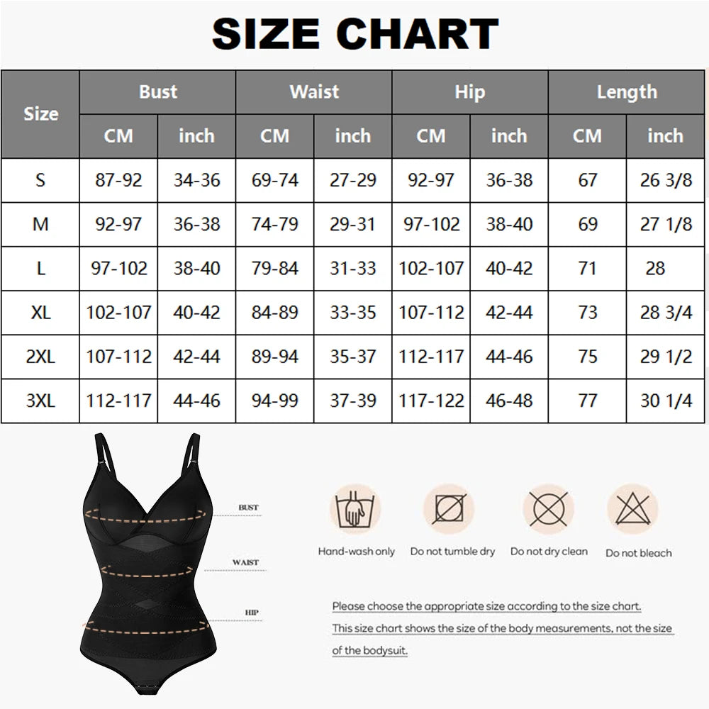 Cross Waist Tummy Control Body Shaping Bodysuit für Damen Ganzkörperkontrolle V-Ausschnitt Mesh Atmungsaktiver Slip Unterwäsche Po-Former