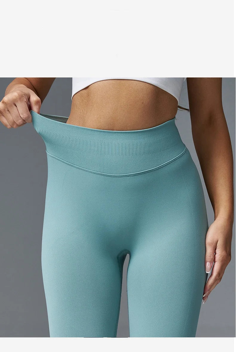 Nahtlose Sportleggings für Damen, Scrunch-Butt-Gym-Leggings, einfarbig, für Workouts, Yoga-Hose, niedriger Bund, Sport-Tights 2026
