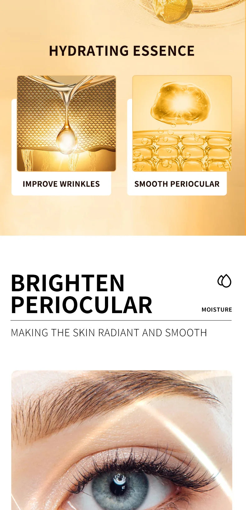 SADOER Retinol-Augencreme reduziert Augenringe und Falten, spendet Feuchtigkeit und strafft die Augenpartie, koreanisches Augenpflegeprodukt
