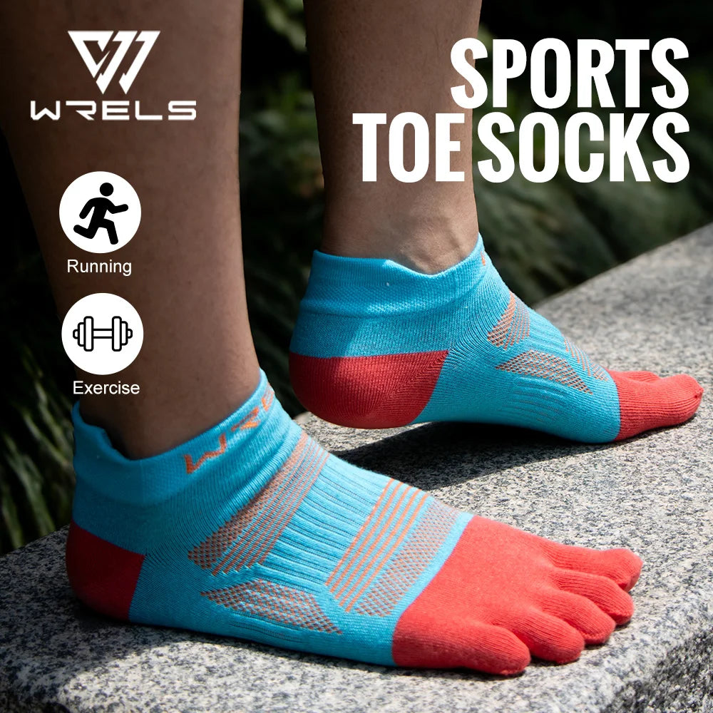 WRELS Zehensocken Laufsocken für Herren Damen Atmungsaktive Fünf-Finger-Socken Hochleistungs-Sport-Fünf-Zehen-Socken Hauptbild