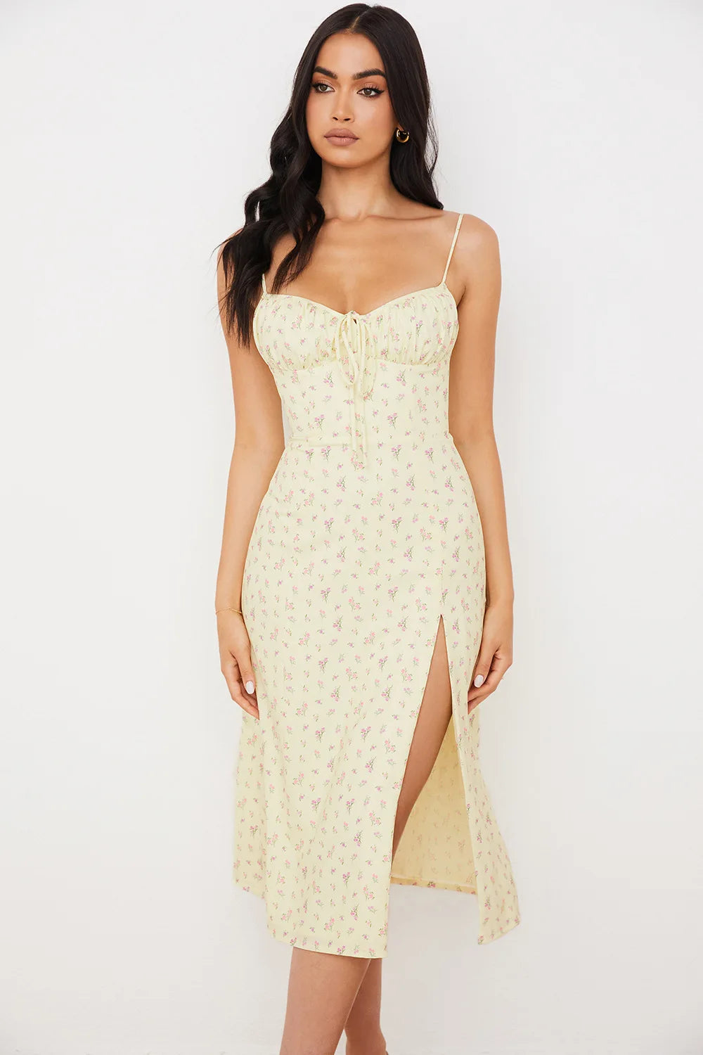 Damen elegantes geblümtes Bodycon Strandkleid Streetwear langes Kleid 2024 Sommerkleidung Großhandel für Unternehmen
