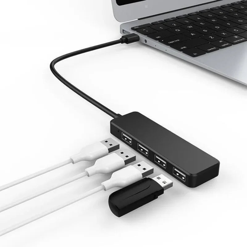 USB 2.0 Ultra-thin USB 2.0 Multi-USB 4 Port Splitter Hub Adapter Dock Expander PC Laptop Computer Accessories Hauptbild