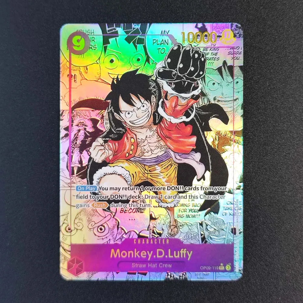 28 Stil DIY ONE PIECE CARD Game Luffy Sanji ACE Zoro Shanks Nami Teach Sabo Manga Alt Art SEC Englische Sammlung Anime Karten