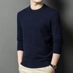 2025 Neuer Herren-Freizeitpullover Rundhals Langarm Strickpullover Rautenmuster Mode Vielseitiges Oberteil 2029