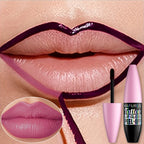 7 Farben Wasserdichtes Lip Tint zum Abziehen Lipliner Tattoo Lipgloss Lang Anhaltend Matt Rosa Rot Braun Kontur Make-up Lippenflecken Geschenk