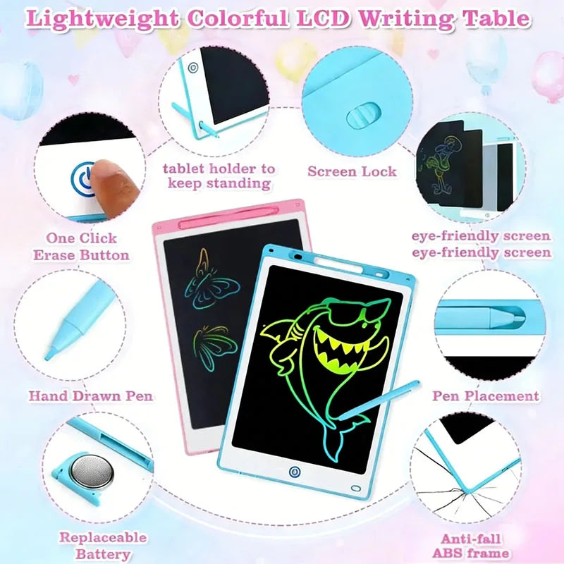 8.5/10/12 Zoll LCD Schreibtafel Zeichenbrett Doodle Kreidetafel Lernspielzeug für Kinder Geburtstagsgeschenk Reisespiel