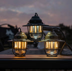 Tragbare Campinglaternen Retro Hängezeltlampe Wasserdichte Dimmbare Campinglampe 1200mAh für Wandern Angeln Notfalllaterne