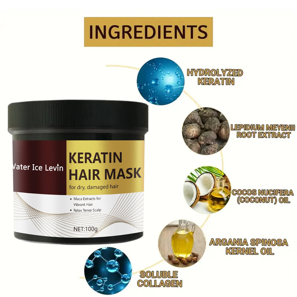 Magische Keratin-Haarmaske 5 Sekunden schnelle Reparatur geschädigtes krauses Haar weich glänzend glättend tief feuchtigkeitsspendende Haarpflege