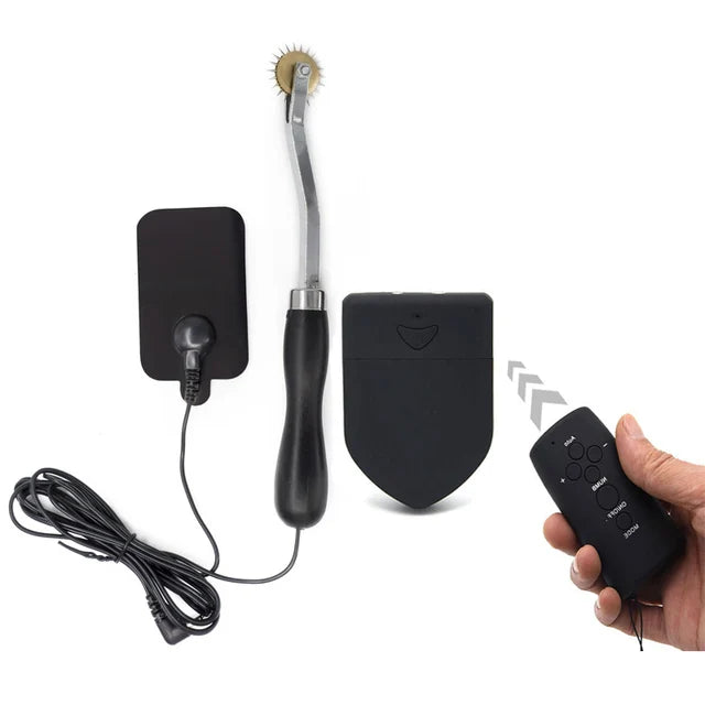 Elektrische Schock Brustwarzenklemmen BDSM Bondage Schamlippenklammer Klitoris-/Penispulsator E-Stimulations-Massagehandschuh/-Pad SM Roller Sexspielzeug für Paare