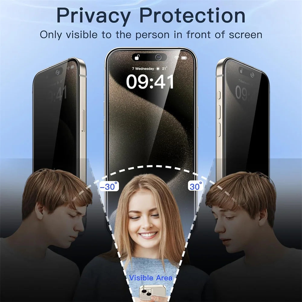 Blickschutzfolie für iPhone 17 Pro Max Anti-Spy Glas für iPhone 16 15 14 13 12 11 Pro Max Blickschutzfolie iPhone 17 Pro